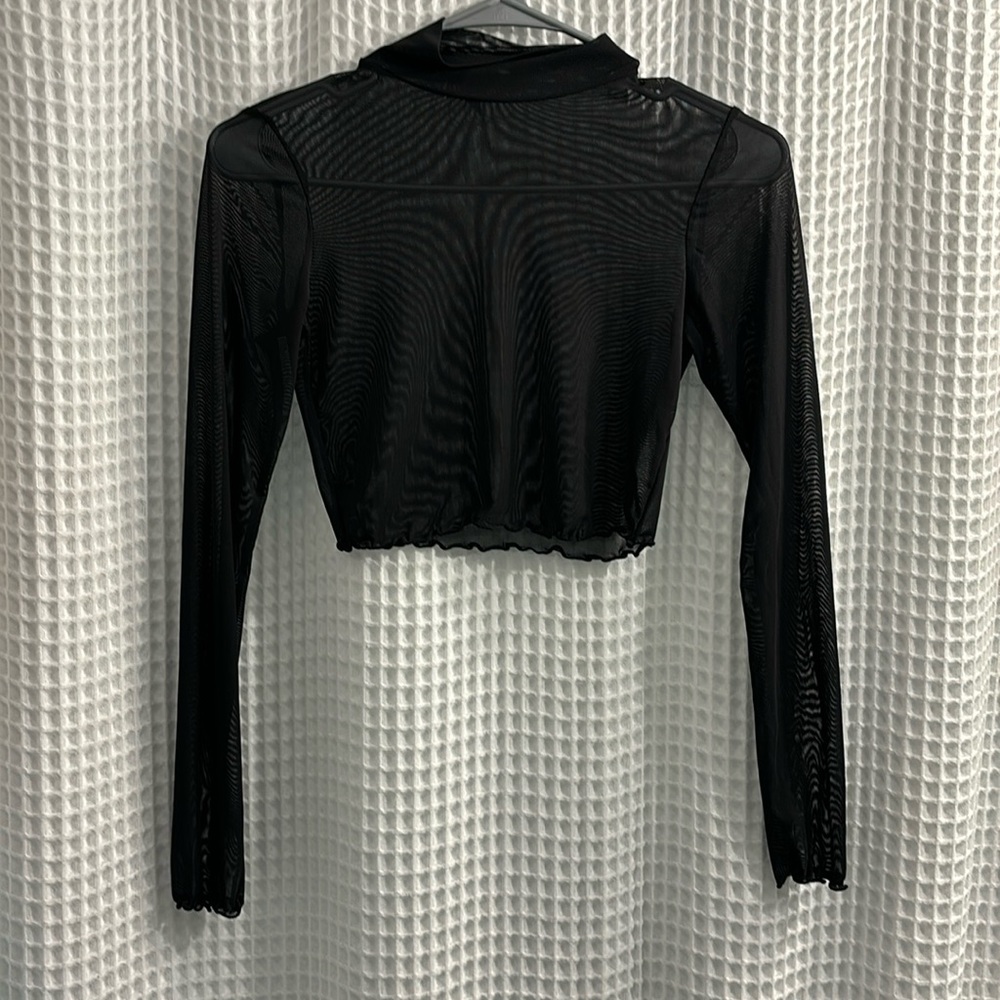 Forever 21 Sheer Mesh Long Sleeve